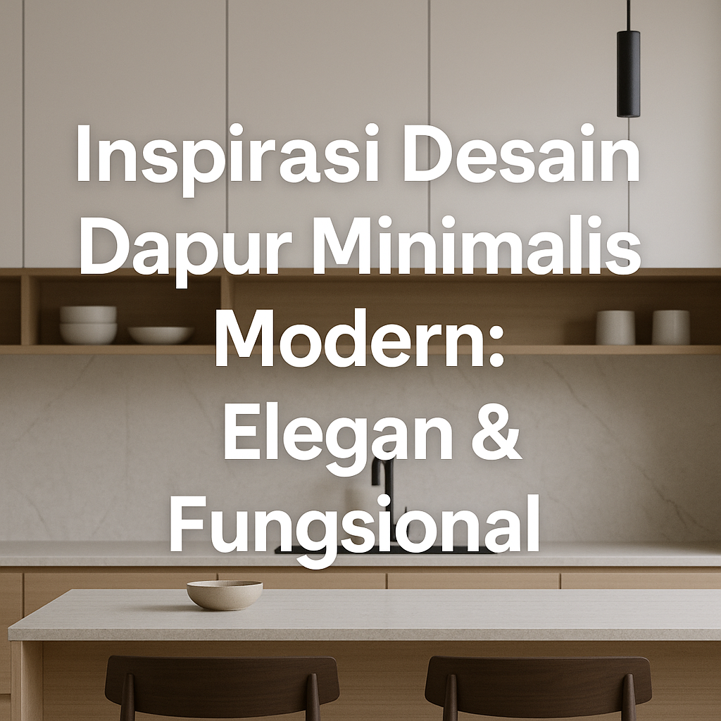 Inspirasi desain dapur minimalis modern elegan dan fungsional dengan nuansa putih dan kayu alami Title (Gambar):